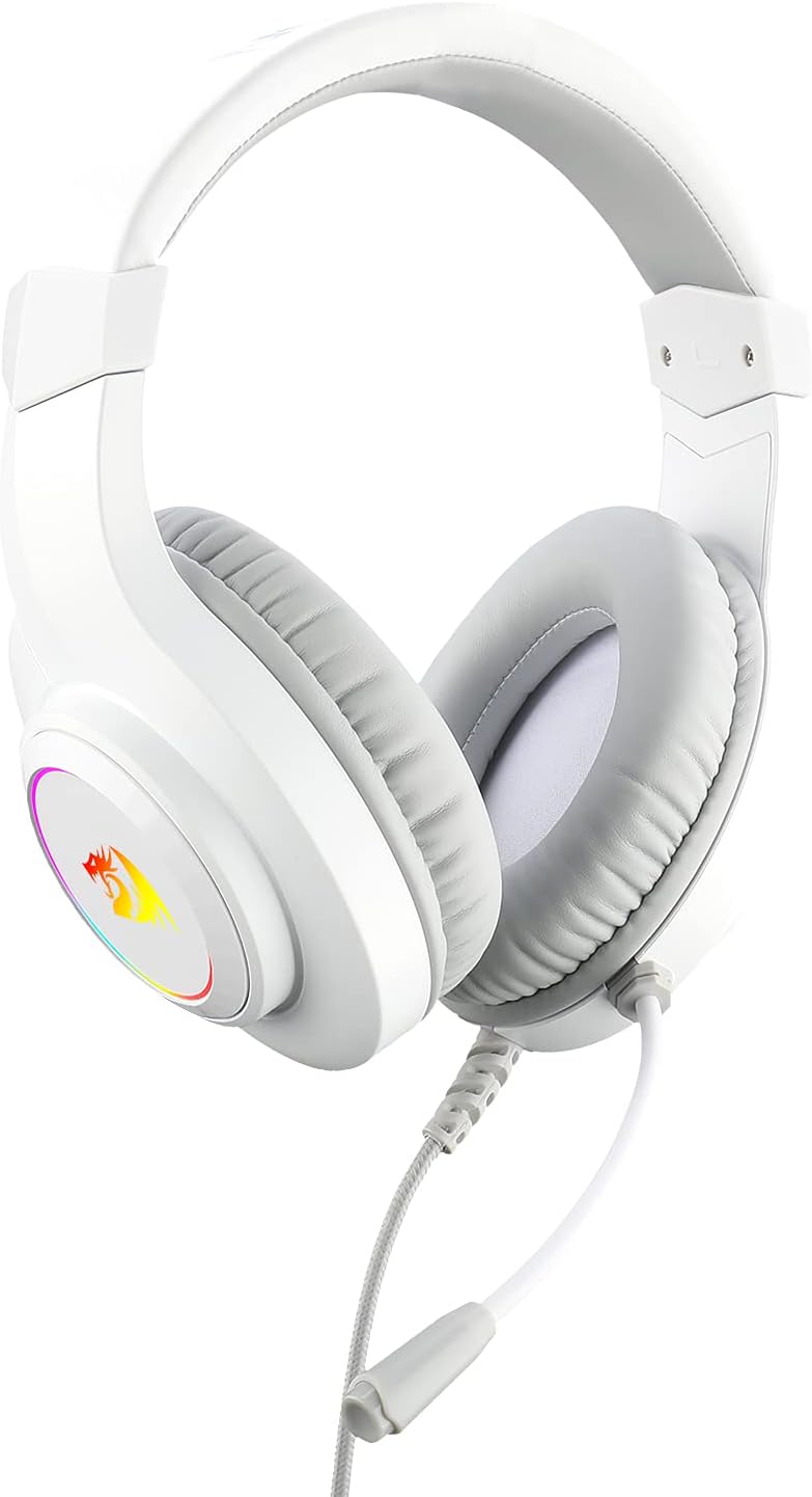 Redragon Hylas H260W RGB Gaming Headset with Microphone, Wired, Compatible with PS4, PS5, PC and Laptops White Redragon Hylas H260W RGB Gaming Headset with Microphone, Wired, Compatible with PS4, PS5, PC and Laptops White